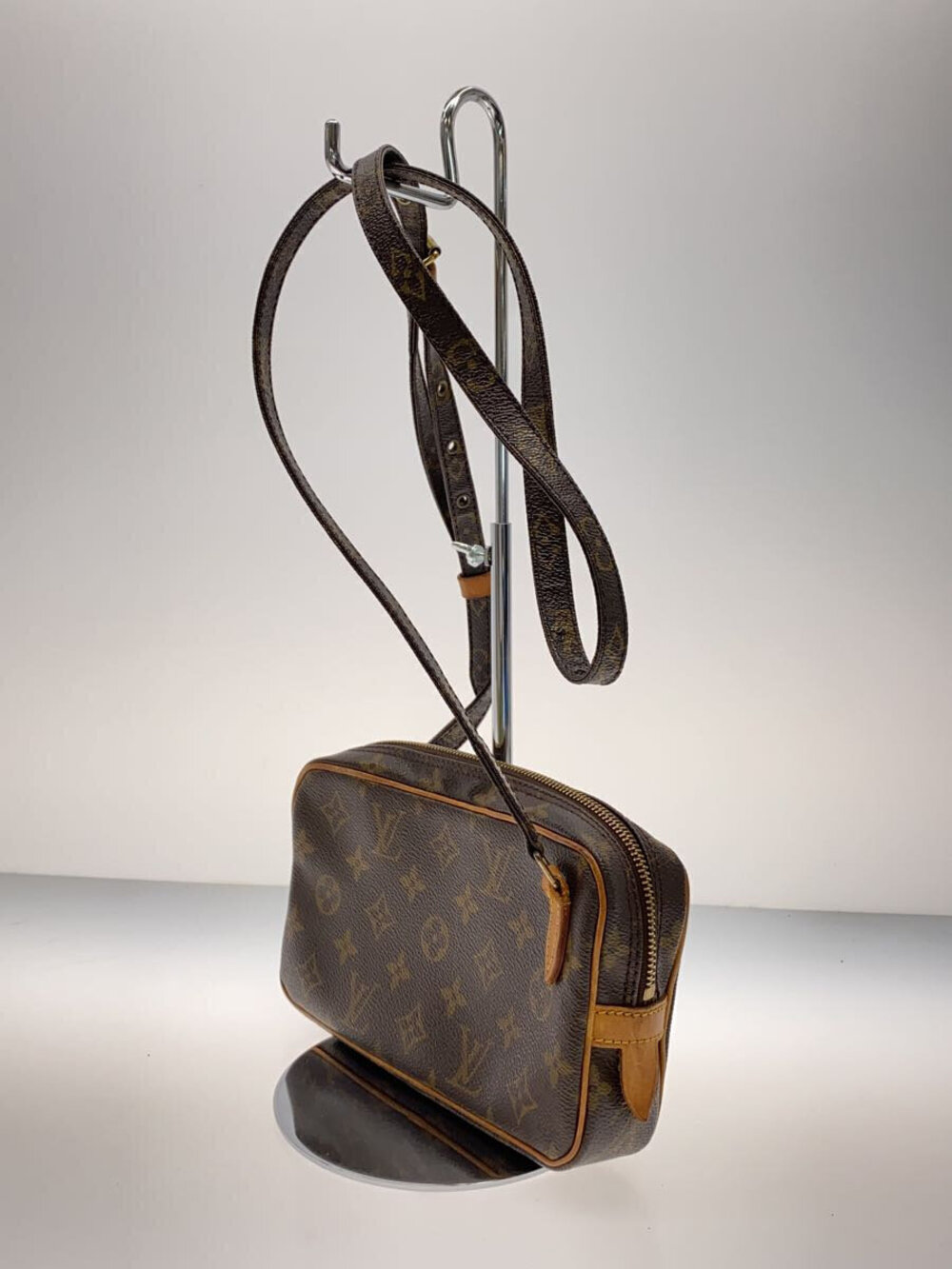Louis Vuitton Canvas Monogram Bandouliere Pochette Marly Brown
